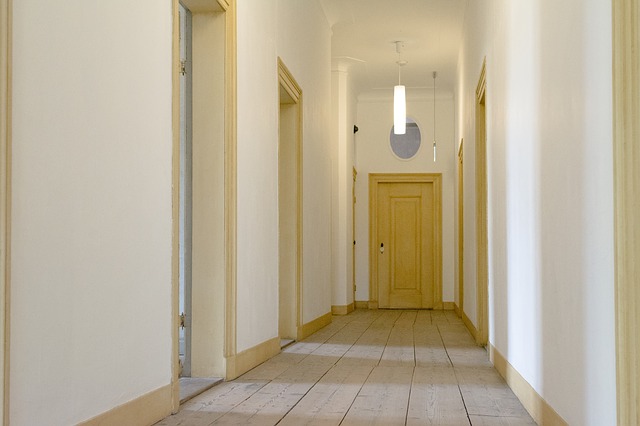 dveře na chodbě